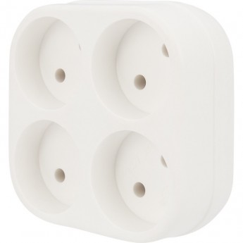 Четверник электрический REXANT 6А без заземления, белый