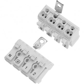 Клемма пружинная соединительная REXANT КСП 4-полюсная с заземлением и с монтажными ножками (50 шт./уп.) Клемма пружинная соединительная REXANT КСП 4-полюсная с заземлением и с монтажными ножками (50 шт./уп.)