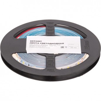 Лента светодиодная REXANT 12В, SMD2835, 9,6Вт/м, 60 LED/м, 6500K, 8 мм, 5 м, IP20 Лента светодиодная REXANT 12В, SMD2835, 9,6Вт/м, 60 LED/м, 6500K, 8 мм, 5 м, IP20