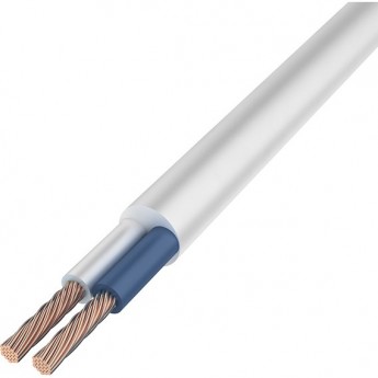 Провод REXANT ПВС 2x1.0 мм² соединительный белый 50 м Провод REXANT ПВС 2x1.0 мм² соединительный белый 50 м