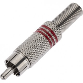 Разъем REXANT штекер RCA металл под винт черный/красный Разъем REXANT штекер RCA металл под винт черный/красный