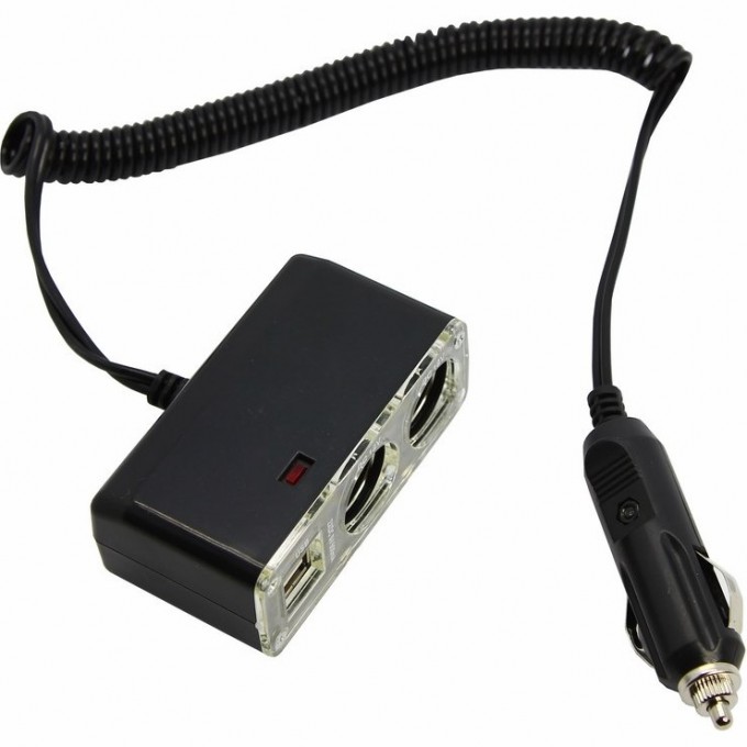 Разветвитель автоприкуривателя REXANT 2 гнезда 2хUSB шнур спираль 1.5 м 16-0225 Разветвитель автоприкуривателя REXANT 2 гнезда 2хUSB шнур спираль 1.5 м 16-0225