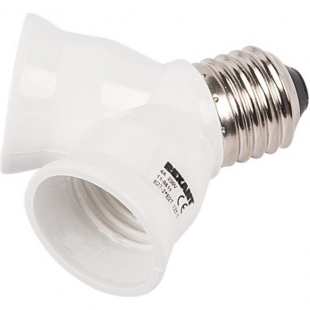 Разветвитель цокольный REXANT Е27-2хЕ27 белый Разветвитель цокольный REXANT Е27-2хЕ27 белый