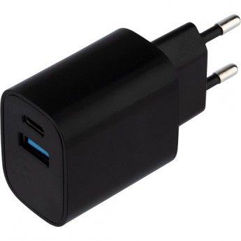 Сетевое зарядное устройство REXANT USB + Type-C 5V 2.4 A черное Сетевое зарядное устройство REXANT USB + Type-C 5V 2.4 A черное