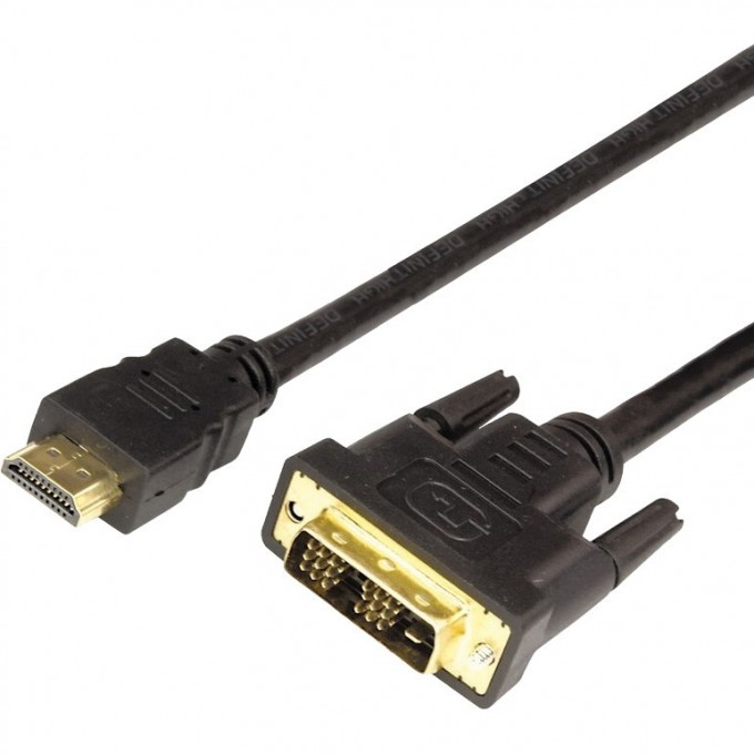 Шнур REXANT HDMI - DVI-D, 10м, gold, с фильтрами 17-6308 Шнур REXANT HDMI - DVI-D, 10м, gold, с фильтрами 17-6308