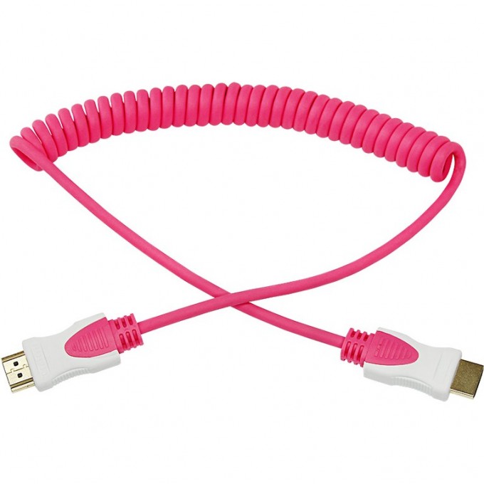 Шнур REXANT HDMI - HDMI 2 м витой розовый gold 17-7026 Шнур REXANT HDMI - HDMI 2 м витой розовый gold 17-7026