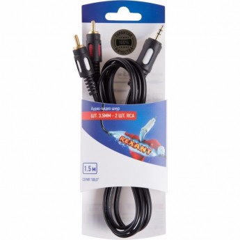 Шнур REXANT стерео штекер 3.5 мм - 2RCA 1.5m Шнур REXANT стерео штекер 3.5 мм - 2RCA 1.5m