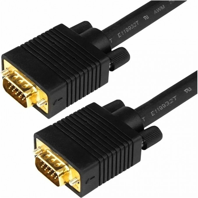 Шнур REXANT VGA - VGA с ферритами, 3м, черный, Gold 17-5505 Шнур REXANT VGA - VGA с ферритами, 3м, черный, Gold 17-5505