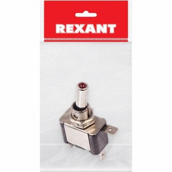 Тумблер REXANT ASW-07D 12V однополюсный с красной подсветкой Тумблер REXANT ASW-07D 12V однополюсный с красной подсветкой