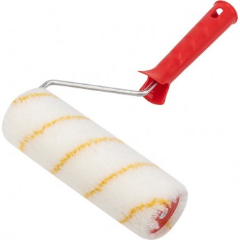 Валик REXANT, ворс 11 мм, ширина ролика 180 мм, Ø 42 мм, бюгель 6 мм, полиамид белый с желтой полосой Валик REXANT, ворс 11 мм, ширина ролика 180 мм, Ø 42 мм, бюгель 6 мм, полиамид белый с желтой полосой