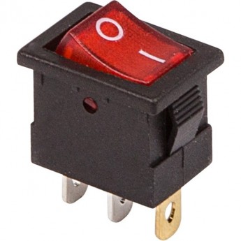 Выключатель клавишный REXANT MINI 12V красный с подсветкой Выключатель клавишный REXANT MINI 12V красный с подсветкой