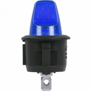 Выключатель клавишный REXANT RWB-224 16А круглый синий с подсветкой Выключатель клавишный REXANT RWB-224 16А круглый синий с подсветкой